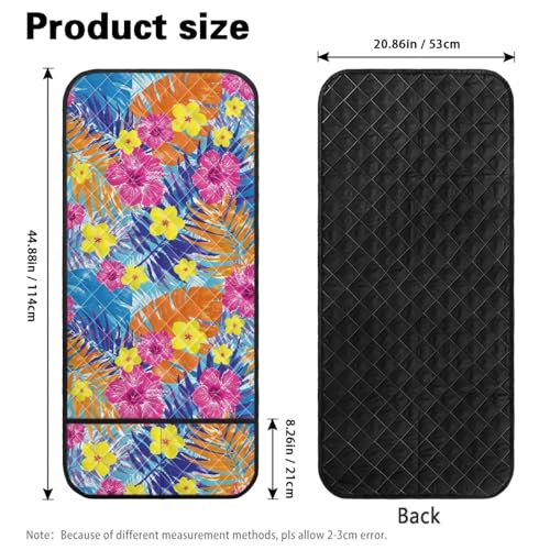 Colorful Tropical Hibiscus Print Sofa Armrest Cover Washable Armchair Slipcovers with Side Storage Pocket Couch Arm Protector Non-Slip Chair Arm Covers - color: Colorful Tropical Hibiscus