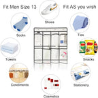 2 Pack Extra Large Hanging Crystal Clear Over Door Shoe Organizers, Closet Shoe Rack Organizer, 12+6 Pockets, 8 Hooks, White (59" x 21.6") - color: WH&TR