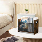 YINMIT Magazine Holder, Magazine Rack Floor, Magazine Storage Basket, File Holder Organizer, Folder Organizer for Magazines, Books, Newspapers, Tablets (Medium) - size: Medium