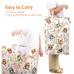 Odonata Slim Laundry Hamper Handles Collapsible Laundry Basket Thin Dirty Clothes Basket Narrow Laundry Bag Foldable Dirty Hamper 48L (Owl) - color: Owl
