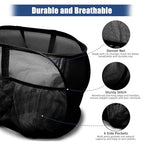 Collapsible Laundry Baskets, Upgrade Pop Up Laundry Hamper with Convenient Bags, Foldable Laundry Basket Mesh Light Weight, Easy to Carry Clothes Hampers for Laundry, Dorm, Toys, Travel Black - color: Black