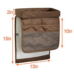 Couch Arm Tray-Couch Arm Cup Holder,Anti-Slip Chair Arm TV Remote Holder for Recliner Sofa Armchair Caddy Bedside Storage Pockets Bag for Pens, Magazines, Snacks, Glasses - color: Brown