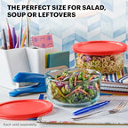 Pyrex Simply Store Glass Food Storage Container, Snug Fit Non-Toxic Plastic BPA-Free Lids, Freezer Dishwasher Microwave Safe, 4 Cup - size: 4 Cup