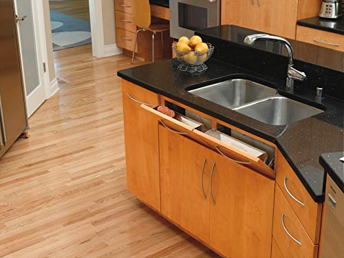 Rev-A-Shelf - 6541-14-52 - 14-1/4 in. Stainless Tip Out Sink Front Tray - size: 1.7" x 14.3" x 3"
