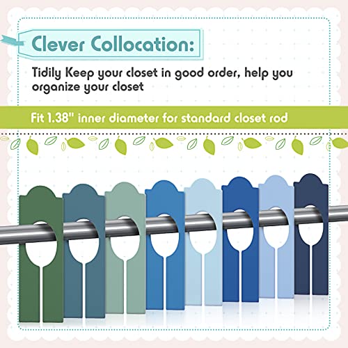 Sintuff 64 Pcs Hanging Closet Size Dividers Clothing Rack Dividers Rectangular Reusable Closet Separators for Clothing Racks Retail (Bright Color) - color: Bright Color