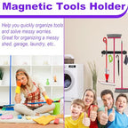 Magnetic Mop Broom Holder, Heavy Duty Magnetic Mop Hanger with Swivel Hooks for Cleaning Tools, Strong Magnet Mount Tool Hanger Organize System Utility Rack for Refrigerators Laundry Garage Kitchen - size: D66 Magnetic Broom Holder