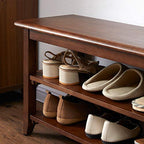 XKZG Storage Bench Wooden Shoe Rack Bench Rustic Solid Wood Entryway Bench (Brown,39.4") - color: Brown, size: 39.4"W x 11.8"D x 16.5"H