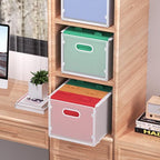 Samstar Hanging File Organizer, Mesh File Folder Organizer Crate Cabinet Inserts Storage Box, Letter Size,White - size: 1 Pack White