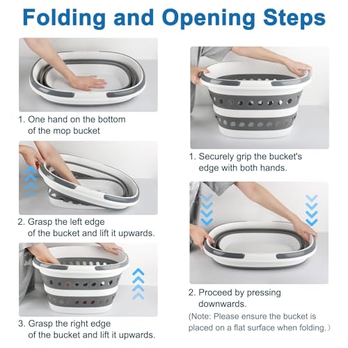 28L Collapsible Laundry Basket with Handle, Foldable Clothes Basket Laundry Hamper Plastic Storage Bin, Pop-Up Hamper for Dirty Clothes, Portable Storage Container Outdoor Camping Home RV Accessories - size: 28L