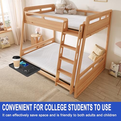 Bedside Shelf, BedShelfie, Bed Shelf with Cable Catch, College Dorm Room Essentials, Clip on Floating Desk Tray, Bed Side Table Storage, Loft Nightstand Decor (Black)