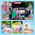 UNEEDE Bath Toy Organizer,4.15 Gallons Bathtub Toy Storage Organizer,Quick Access Bath Toy Holder For Bathtub,Baby Organizer And Storage,Quick Dry Baby Bath Toy Storage For Tub,Mesh Shower Caddy(Pink) - style: Pink