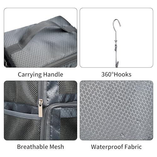 Suitcase Organizer Travel Bags Organizer for Luggage Compression Hanging Packing Cubes for Travel Carry on Closet (Bag Only) - color: Grey, size: Small