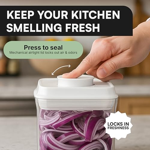 Bop Top Airtight Food Storage Containers with Lid 3.5 Cups / 30 oz | Kitchen Canister Sets | Air Tight Pantry Container | Pop Top Dry Food Storage Containers for Snacks, Sugar, Flour, Baking, Pasta - color: 30 oz