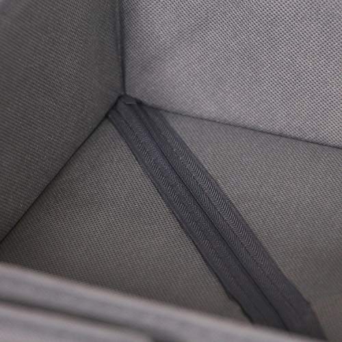 DIOMMELL 12 Pack Foldable Cloth Storage Box Closet Dresser Drawer Organizer Fabric Baskets Bins Containers Divider for Baby Clothes Underwear Bras Socks Lingerie Clothing,M Grey 444 - color: Medium Grey
