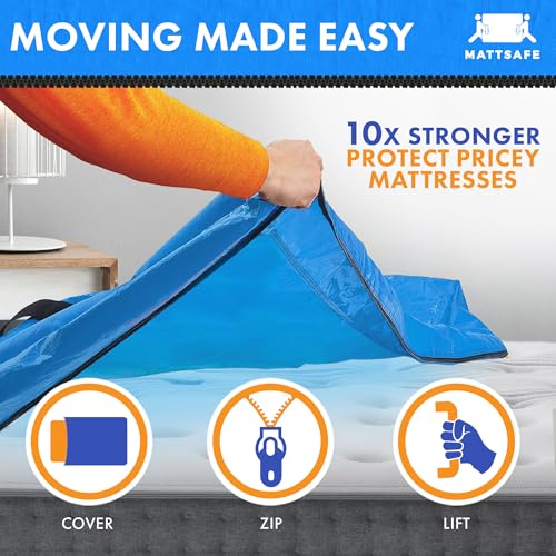 Nordic Elk Mattress Bags for Moving and Storage (Twin XL) Heavy Duty Moving Supplies, 8 Sturdy Handles, Strong Zipper, Mattress Cover Bed Bags, Storage Cover Essentials Packing Protector - size: Twin XL