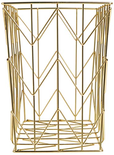 U Brands Desktop Hanging File Organizer, Gold Wire Metal Letter Size File Holder, Steel Wire Document & Folder Organizer for Office Desk, Home, Classroom - size: Letter
