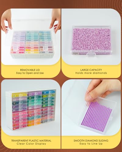YBUTVY Diamond Art Trays with Lids, 30PCS Diamond Painting Trays with Lids ＆ Diamond Painting Storage, Diamond Painting Accessories for Diamond Art Beads (1 Pack) - size: 1 pack (30pcs)