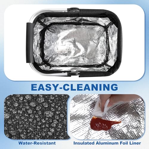 PGmoon Cleaning Caddy Organizer with Handle, Cleaning Tote Bag with Multiple Pockets for Cleaning Supplies, Products Storage, Housekeepers, Kitchen Cleaning Supplies, Black - color: Black