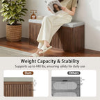 Shoe Cabinet Bench with Cushion,Double Layered Wooden Shoe Bench with Soft Cushion,Shoe Rack for Entryway,Bedroom,Living Room (Walnut Sturdy Entryway Bench) - color: Walnut Sturdy Entryway Bench