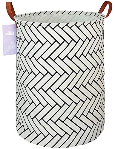 Laundry Hamper Large Canvas Fabric Lightweight Storage Basket/Toy Organizer/Dirty Clothes Collapsible Waterproof for College Dorms, Boys and Girls Bedroom,Bathroom(Weave) - color: Weave