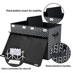 Mayniu Large Toy Box Chest with Lid, Kids Toy Storage Organizer Bins Basket for Living Room, Nursery, Closet, Bedroom, Playroom 25"x13" x16" (Black) - color: Large Black