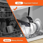 VEVOR Pan and Pot Rack, Expandable Pull Out Under Cabinet Organizer, Cookie Sheet Baking Pans tray Organization, Adjustable Wire Dividers, Steel Lid Holder for Kitchen Cabinet & Pantry Storage, 11.7"W - size: 10 inch, style: Single Tier