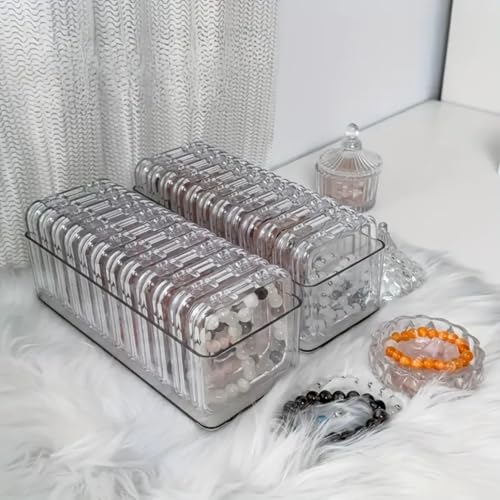 Cable Organizer Storage Box with 12 Wire Ties,Desktop Cable Management Box with Switch, Power Cord Organizer for Office,Home,Desk Accessories Storage Stationery Supplies（Clear）