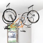 WALMANN Ceiling Mounted Bike Rack for Garage, Space-Saving Ceiling Bike Storage for 4 Bikes(Horizontally)/8 Bikes(Vertically), Adjustable Bike Hooks for Road Mountain Bikes - style: Ceiling rack for 4 bikes