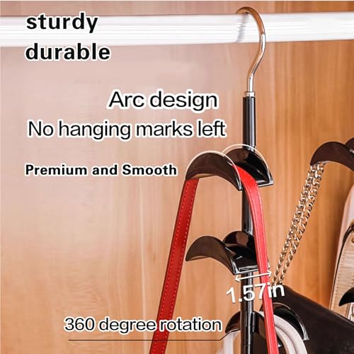 Purse Organizer Purse Organizer for Closet Purse Hanger-360 °Rotation,Curved Design, No Fear of Deformation of The Bag Strap，Premium and Smooth Purse Hook (Black 1 Piece) - size: Black 1 piece