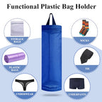 TOGETRUE Plastic Bag Holder, Mesh Grocery Bag Holder Hanging Storage Bag Dispenser (Navy Blue 2 Packs) - color: Navy Blue 2 Pack