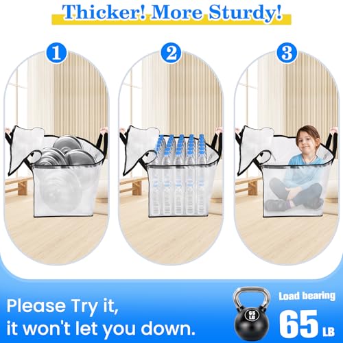 BlissTotes 6-Pack Large Moving Bags with Backpack Straps & Strong Zippers, Heavy-Duty Storage Bags Moving Boxes for Space Saving, Dorms, Transport, 125L-30 Gallons, Clear - size: 30 Gallons
