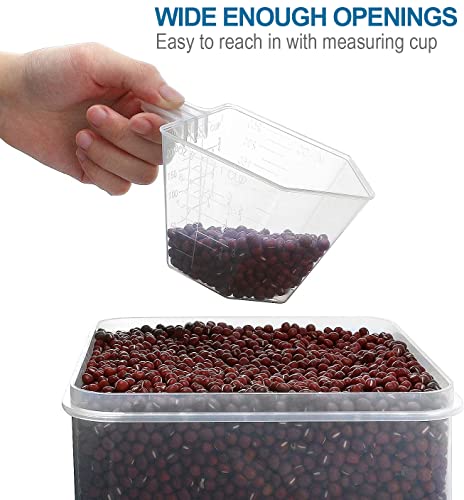 VERONES Large Tall Airtight Food Storage Containers, 10 PACK Plastic Airtight Kitchen & Pantry Organization, Ideal for Flour & Sugar Plastic Canisters with Labels - color: Blue