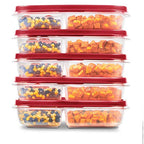 Rubbermaid EasyFindLids Meal Prep Containers 5.1 Cup Red - color: Red, size: 5.1 Cup (10-Piece)