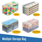 Houseables Clothes Storage Bag, Sweater Bags Moth Proof, Moth Proof Sweater Storage, Clear Zipper Organizer, Vinyl Zippered Plastic Protection, Blanket, Linen, Clothing, Quilt, Bed Sheet, 24x13, 5 PK - size: 24"x13"x12"
