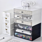 Desktop drawers, stackable plastic drawers, stationery and office supplies (Black, 1 Compartment) - color: Black, size: 1drawers