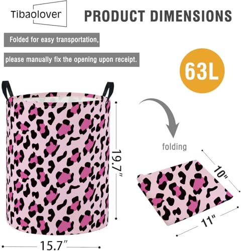 Baby Laundry Basket Baby Nursery Hamper Kids Laundry Basket Toy Storage Bin for Boys Room Decor Gift Baskets for Bedroom Bathroom(Leopard) - color: Leopard