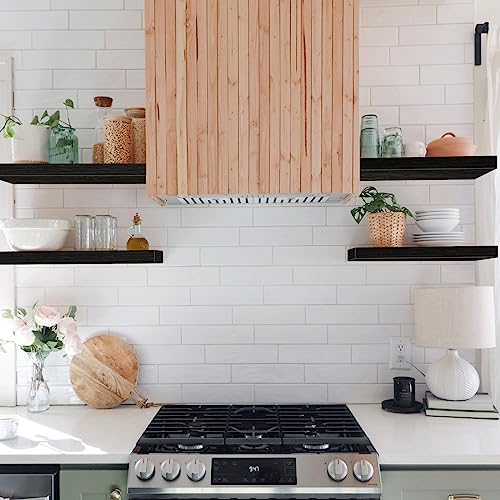QEEIG Floating Shelves for Wall Bathroom Shelf Bedroom Kitchen Living Room Farmhouse Small Book Shelf 16 inch Set of 4, Black (015-B4) - color: C. Black, size: 4pcs