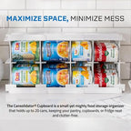 Shelf Reliance Cansolidator Cupboard - 1-Pack Can Organizer for Pantry, Stackable Soda Can Storage for Kitchen, Holds 20 Cans of Food or Soda - size: 1 Pack, style: 20 Soup Can