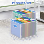 samstar 2 Pack Hanging File Organizer, Mesh File Folder Box Filing Box Cabinet Organizer Storage Boxes, Letter Size,White - size: 2 Pack White
