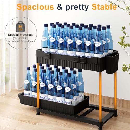 Sevenblue 3 Pack Under Sink Organizers,2-Tier Multi-Use Kitchen and Bathroom Organizers and Storage with Sliding Drawers,Bathroom Cabinet Organizer (Black,12.8 Inch) - color: Black, size: 12.8 Inch