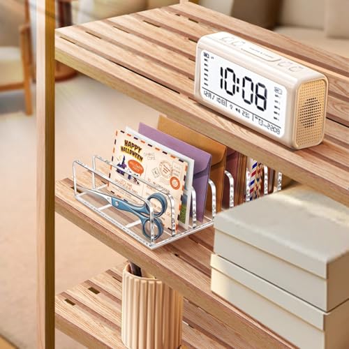 Vowcarol 2 Packs Acrylic Mail Organizer 7 Slots Cash Tray for Desk - 7 Slots File Organizer Clear Desktop Bill Divider Holder, Envelope Holder, Transparent Countertop Mail Holder