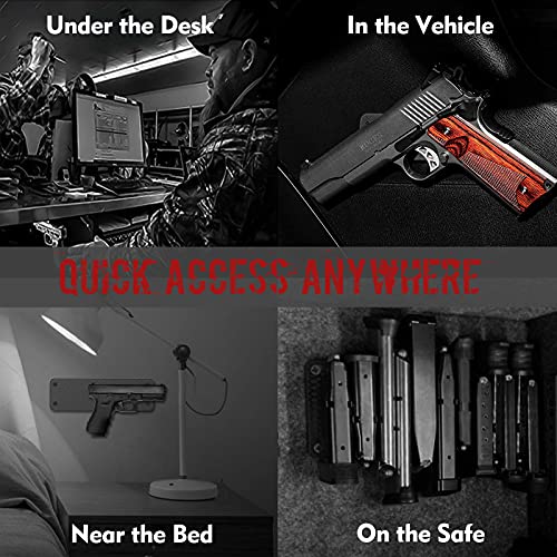 Magnetic Ammunition Holder, Gun Magnet Double Sided,Gun Magazine Storage/Organizer in Shelf, Cabinet, Locker, Vault, Desk,Door, Ammo Gun Safe Accessories Mount for Pistol, Handgun Mags&Clips - size: 2 Pack Magnetic Ammunition Holder