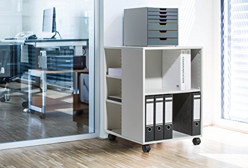 Durable Varicolor 7 Drawer Unit - Gray Desktop Drawer Set with 7 Color Coded Draws - Letter to Folio Size Files - Perfect for Storing Documents and Paper Work - style: 7-Drawer