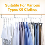 HOUSE DAY Space Saving Hangers for Clothes 4 Pack, Heavy Duty Hanger Organizer | 30 Lbs Capacity |, Metal Magic Hanger, Sturdy Multi Hangers, Closet Space Saver Closet Organizers and Storage - size: 4 Pack