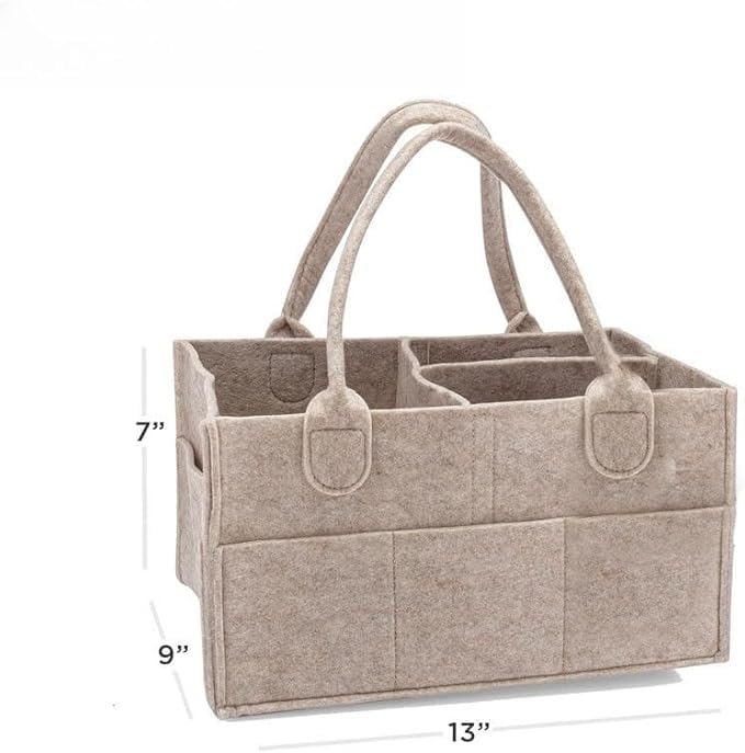 Portable Diaper Caddy Organizer - Multifunctional Storage Basket for Changing Table, Car & Travel | Machine Washable Gift for New Moms - color: Deep Grey