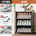 Neprock Shoe Slots Organizer for Closet, 20 Pack Acrylic Shoe Stackers Shoe Rack Holder, 3 Levels Adjustable Thickening Shoe Display Shoe Storage 50% Space Saving Zapateras Organizer (Clear,20 Pack) - size: 20 Pack