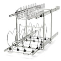 Rev-A-Shelf 2-Tier Kitchen Cabinet Pullout, Cabinet Organizer for Pots, Pans, and Lid Cookware, Adjustable Heavy Duty Wire, Min Opening Width of 11.5", Chrome, 5CW2-1222-CR - size: 12 in.