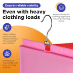 Handy Laundry Hanging Clothes Organizer for Kids - 6-Shelf Closet Daily Clothing Organization Labeled Shelves with Days of The Week Monday Through Friday, Weekday and Weekend (Pink) - color: Pink