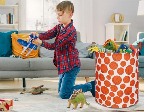 NTAOHAMPER Kids Laundry Hamper,Baseball laundry Basket,Baby Boy Nursery Hamper,Waterproof Storage Bin for Bedroom,Clothes Organizer Basket,Toys Box,Room Decor(Basketball) - color: Basketball