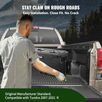 VEVOR Truck Bed Storage Box, Lockable Lid, Waterproof ABS Wheel Well Tool Box 6.6 Gal/20 L with Password Padlock, Compatible with Tundra 2007-2021, Passenger Side, Black - size: Passenger Side, style: Toyota Tundra